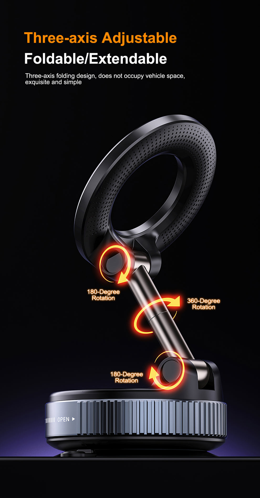 Vacuum Magnetic Suction Phone Holder