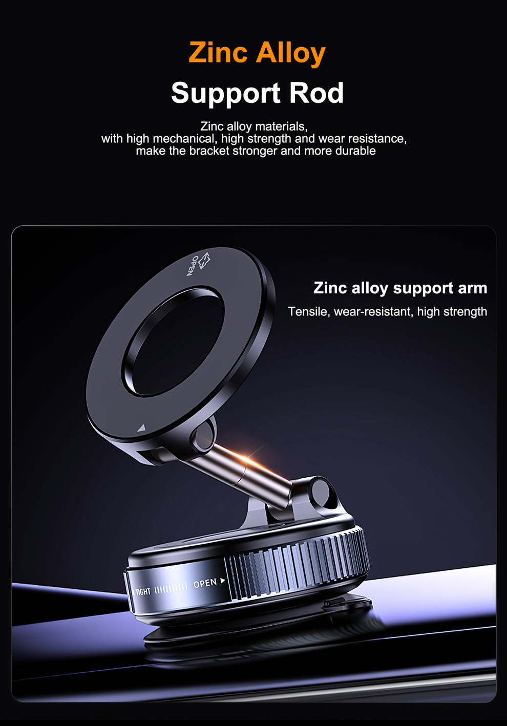 Vacuum Magnetic Suction Phone Holder