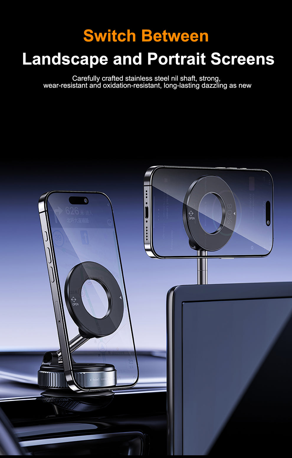 Vacuum Magnetic Suction Phone Holder