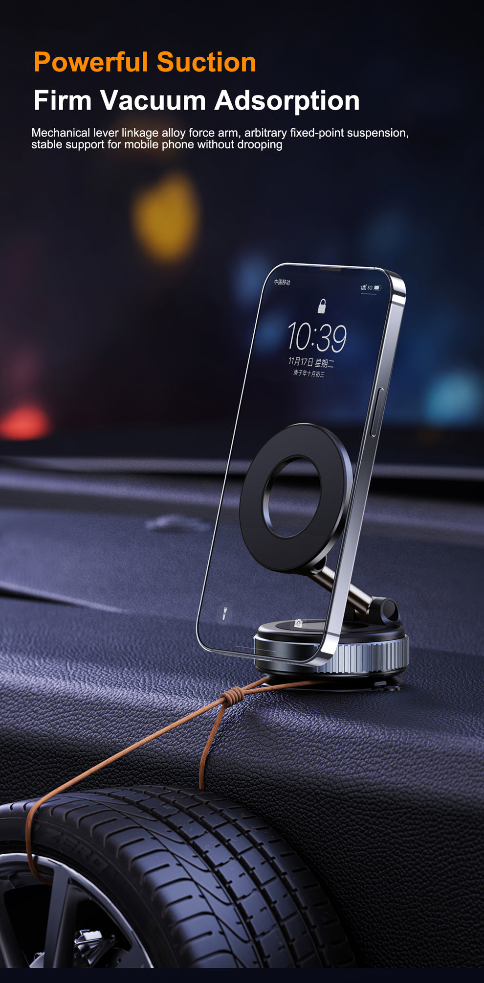 Vacuum Magnetic Suction Phone Holder