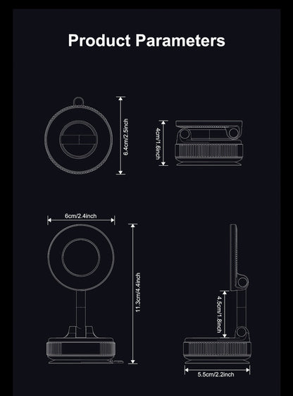 Vacuum Magnetic Suction Phone Holder