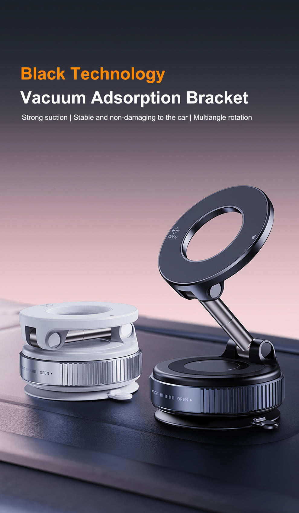 Vacuum Magnetic Suction Phone Holder