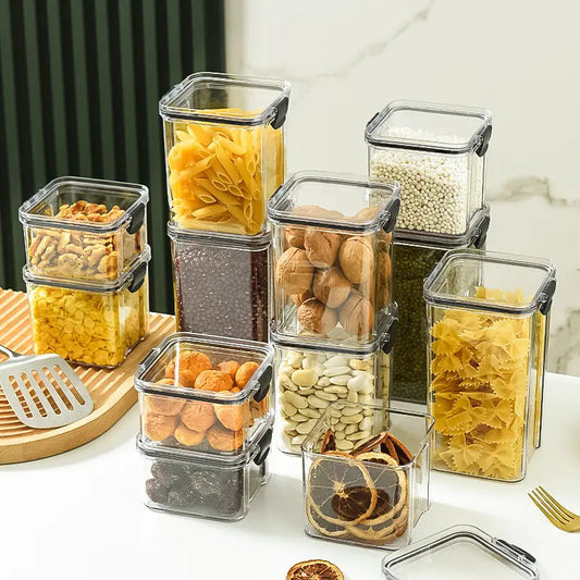 Premium Push Button Wall Mount Container, Save More Space on Kitchen Counter, Table, Drawer, Desk, Kitchen Storage Containers Air Tight, Transparent, Wall Mount 1200 ML,Pack of 4, Black