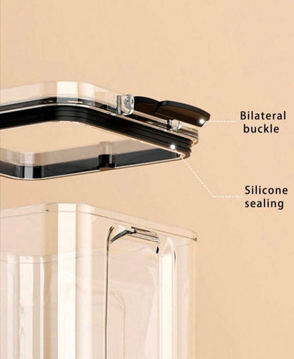 Premium Push Button Wall Mount Container, Save More Space on Kitchen Counter, Table, Drawer, Desk, Kitchen Storage Containers Air Tight, Transparent, Wall Mount 1200 ML,Pack of 4, Black